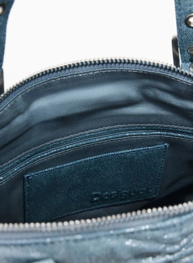 DESIGUAL Blue Medium ruched denim backpack for Women | Best Price UAE